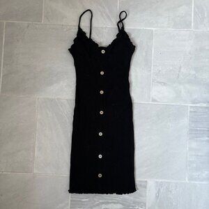 black bodycon minidress